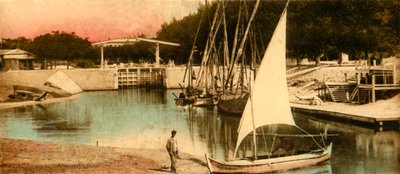 Ismailia - La chiusa verso il basso, c1918-c1939 da Unbekannt