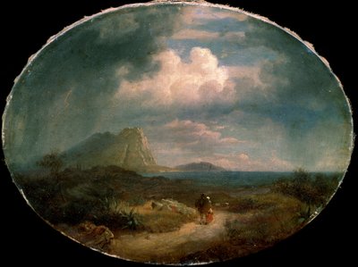 Paesaggio italiano, inizio XIX secolo da Unbekannt