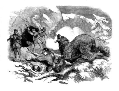 La stretta fuga di Jack Curling da un orso feroce da Unbekannt