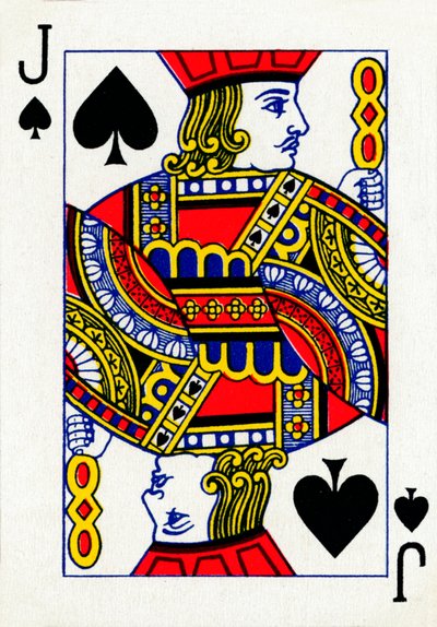 Jack di picche da un mazzo di carte da gioco di Goodall & Son Ltd., c1940 da Unbekannt