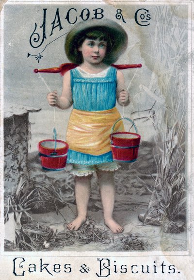 Jacob e Cos. Torte e biscotti. Cartolina pubblicitaria da Unbekannt
