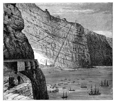 Scala di Giacobbe che conduce alla Batteria di Mundens, Jamestown, Sant