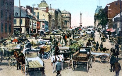 Mercato Jacques Cartier, Montreal, Canada, c1900 da Unbekannt