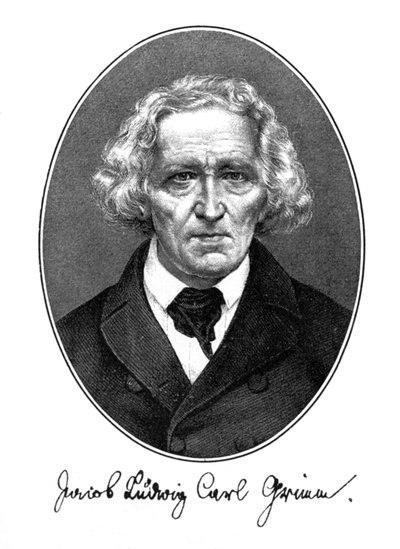 Jakob Ludwig Karl Grimm, autore, filologo e mitologo tedesco, 1887 da Unbekannt