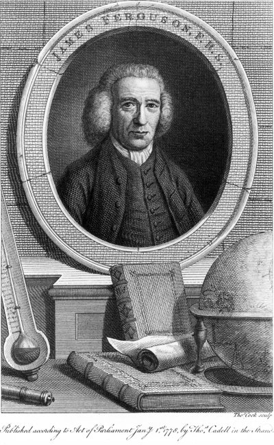 James Ferguson, astronomo scozzese, c. 1760 da Unbekannt