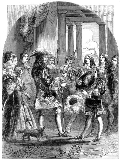 Giacomo II che saluta Luigi XIV, anni 1680, XIX secolo da Unbekannt
