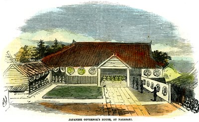 Casa del governatore giapponese, a Nagasaki, Giappone, 1855 da Unbekannt