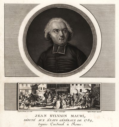 Jean-Sylvain Mauri o Jean-Sifrein Maury (1746-1817), cardinale francese, arcivescovo e vescovo di Montefiascone da Unbekannt