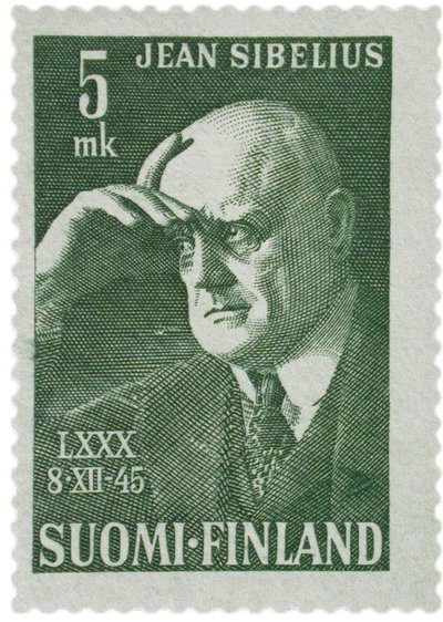Francobollo di Jean Sibelius da Unbekannt