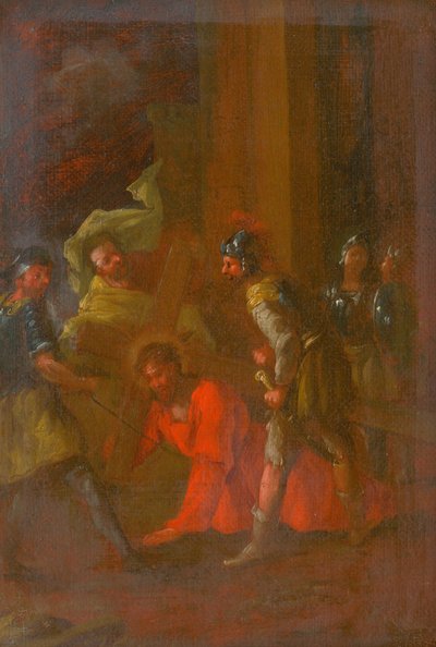 Gesù cade per la prima volta sotto la croce. Studio per la Via Crucis III da Unbekannt
