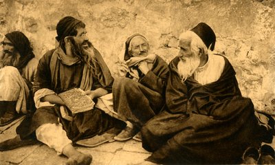 Gerusalemme - Ebrei al Muro del Pianto, c1918-c1939 da Unbekannt