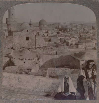 Gerusalemme dalla scuola sopra la moschea, mostrando la Torre di Antonio, c1900 da Unbekannt