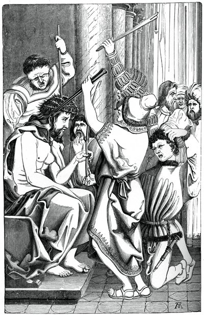 Gesù incoronato di spine, 1870 da Unbekannt