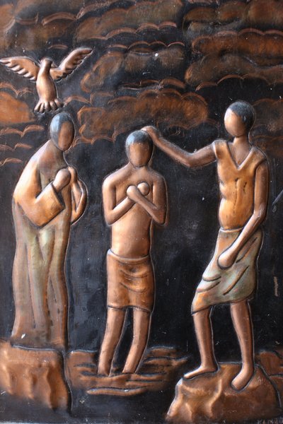 Statua del battesimo di Gesù, Brazzaville, Congo da Unbekannt