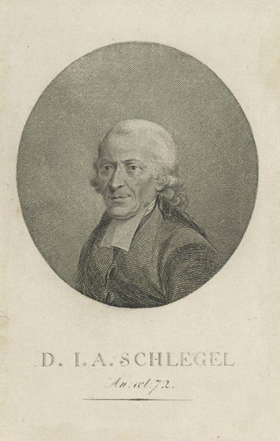 Johann Adolf Schlegel 1721-1793, c. 1800 da Unbekannt