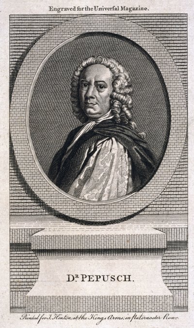 Johann Christoph Pepusch, compositore e teorico musicale tedesco, c 1725 da Unbekannt