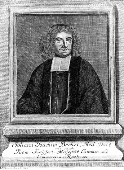 Johann Joachim Becher, medico e chimico tedesco, c 1670 da Unbekannt