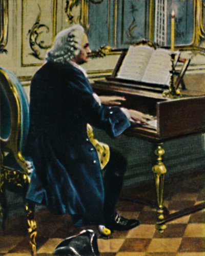 Johann Sebastian Bach - Dettaglio dal dipinto di Carl Röhling da Unbekannt
