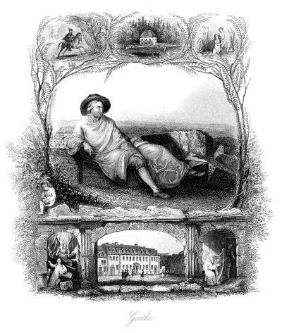 Johann Wolfgang von Goethe, poeta, drammaturgo e scienziato tedesco, XIX secolo da Unbekannt