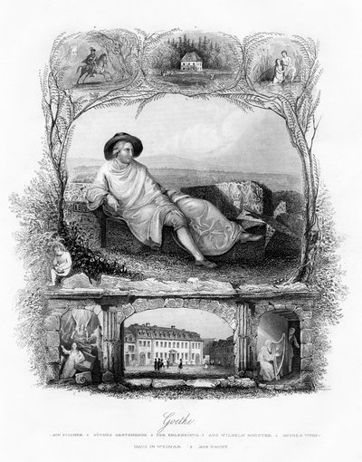 Johann Wolfgang von Goethe, poeta, drammaturgo e scienziato tedesco, XIX secolo da Unbekannt