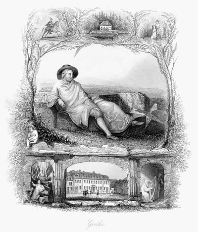 Johann Wolfgang von Goethe, poeta, drammaturgo e scienziato tedesco, c1860 da Unbekannt