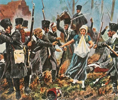 Johanna Stegen nella battaglia di Lüneburg, 2 aprile 1813, 1936 da Unbekannt