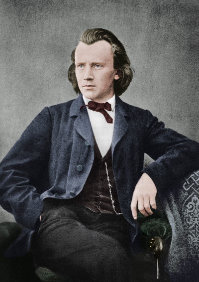 Johannes Brahms 1833-1897, compositore e pianista tedesco, c1866 da Unbekannt