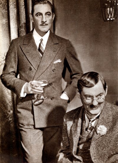 John 1882-1942 e Lionel 1878-1954 Barrymore, attori americani di teatro e cinema da Unbekannt