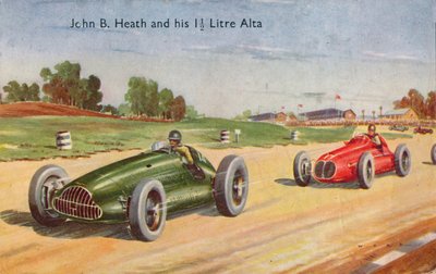 John B. Heath e la sua 1 1/2 Litre Alta, c1953 da Unbekannt