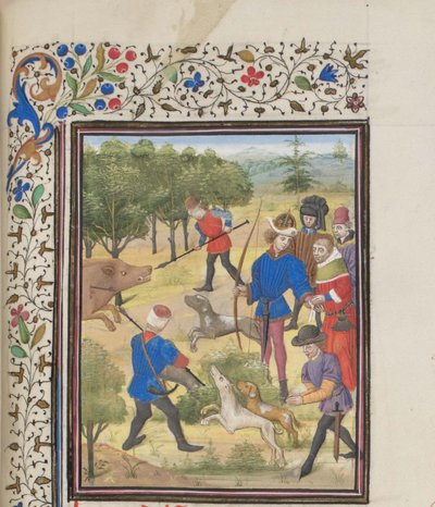 Giovanni II Comneno, imperatore bizantino alla caccia. Miniatura dalla Historia di Guglielmo di Tiro, anni 1460 da Unbekannt