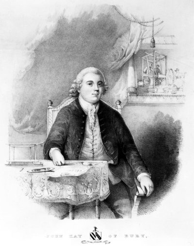 John Kay, inventore inglese, c. 1755 da Unbekannt