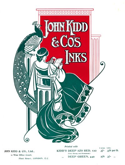Pubblicità per gli inchiostri di John Kidd & Co, 1907 da Unbekannt