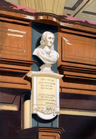 Monumento di John Milton, Chiesa di St Giles, Cripplegate, Londra da Unbekannt