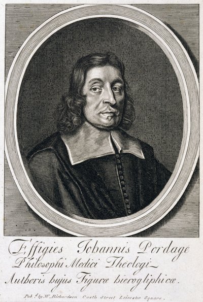 John Pordage, rettore inglese, astrologo e mistico, c 1670 da Unbekannt