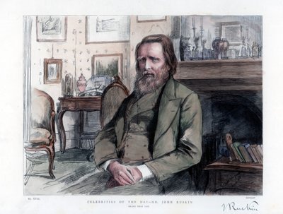 John Ruskin 1819-1900, critico, autore, poeta e artista inglese, 1886 da Unbekannt