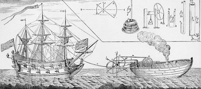 Barca a vapore di Jonathan Hulls, 1736, 1904 da Unbekannt