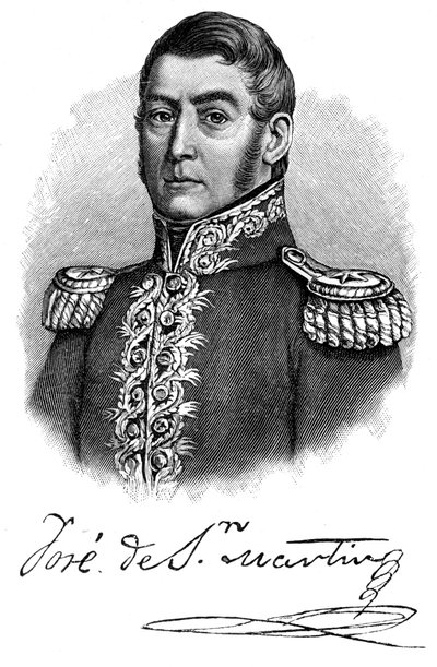 Jose de San Martin, generale argentino del XIX secolo e leader dell