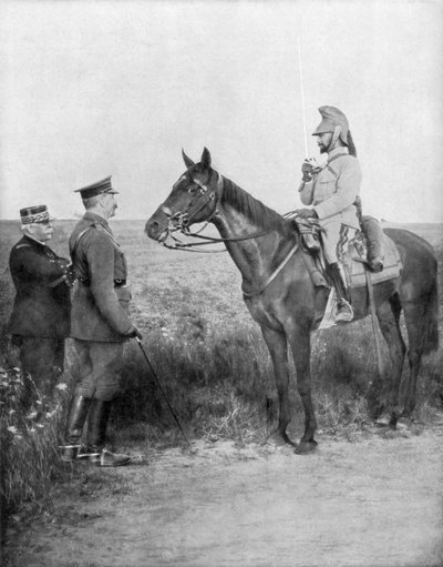Joseph Joffre, Lord Kitchener e Generale Baratier, Francia, Prima Guerra Mondiale, 16 agosto 1915 da Unbekannt