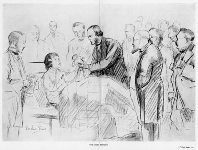 Joseph Lister, chirurgo inglese, durante il giro visite al Glasgow Royal Infirmary, c1867 1927 da Unbekannt