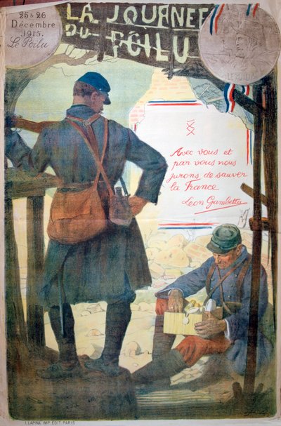 Journée du Poilu 25 et 26 Décembre 1915, manifesto francese della Prima Guerra Mondiale da Unbekannt
