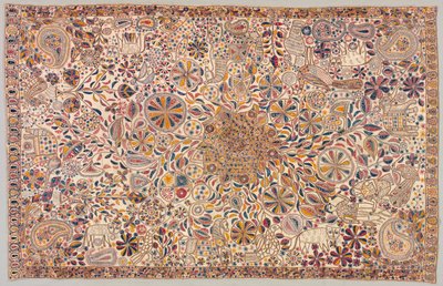 Trapunta cerimoniale Kantha, 1800s da Unbekannt