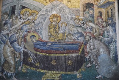 Kariye Camii (Chiesa di San Salvatore in Chora), affresco: Dormizione (Morte di Maria), Istanbul, Turchia da Unbekannt
