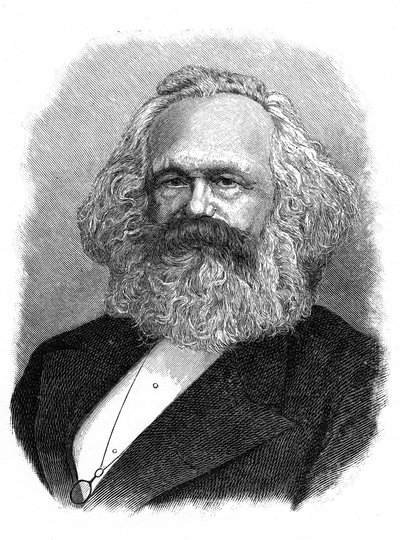 Karl Marx, teorico politico, sociale ed economico tedesco del XIX secolo da Unbekannt