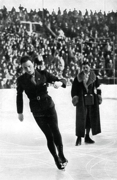 Karl Schäfer, pattinatore artistico austriaco, Giochi Olimpici Invernali, Garmisch-Partenkirchen, Germania, 1936 da Unbekannt