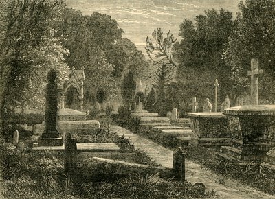 Cimitero di Kensal Green, c1876 da Unbekannt