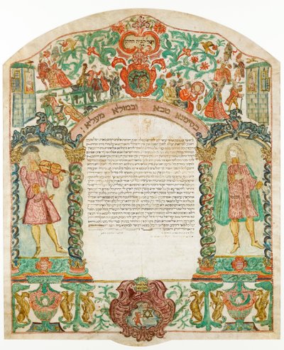 Ketubah contratto di matrimonio ebraico, 1776 da Unbekannt