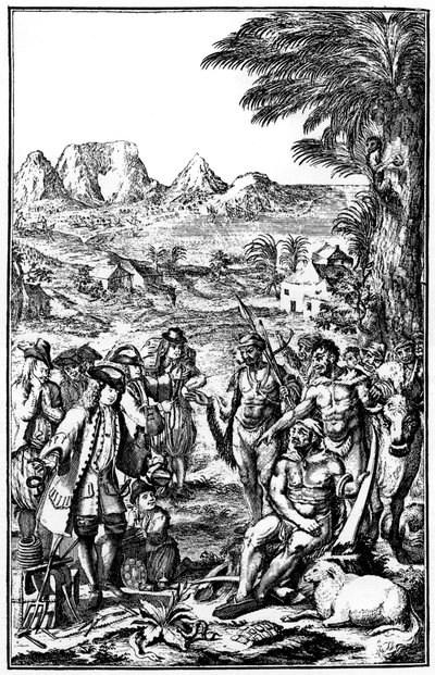 Khoikhois che barattano bestiame, Sudafrica, 1931 da Unbekannt