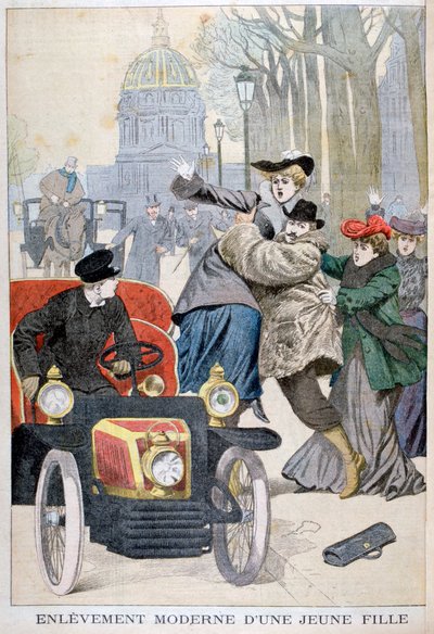 Rapimento di una giovane donna a Parigi, 1902 da Unbekannt