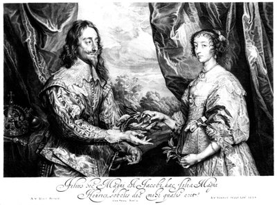 Re Carlo I e Regina Enrichetta Maria da Unbekannt