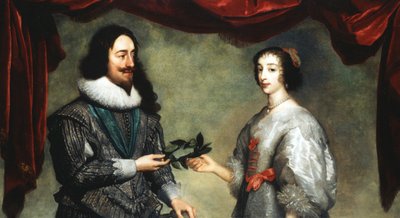 Re Carlo I 1600-1649 e la Regina Enrichetta Maria 1609-1669 da Unbekannt